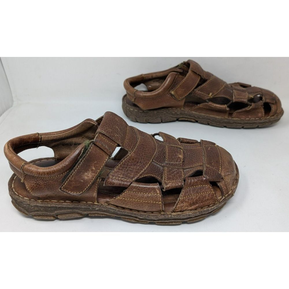 Born Cabot III Men's Size 9‎ Leather Fisherman Closed-Toe Sandals Y2K Vintage